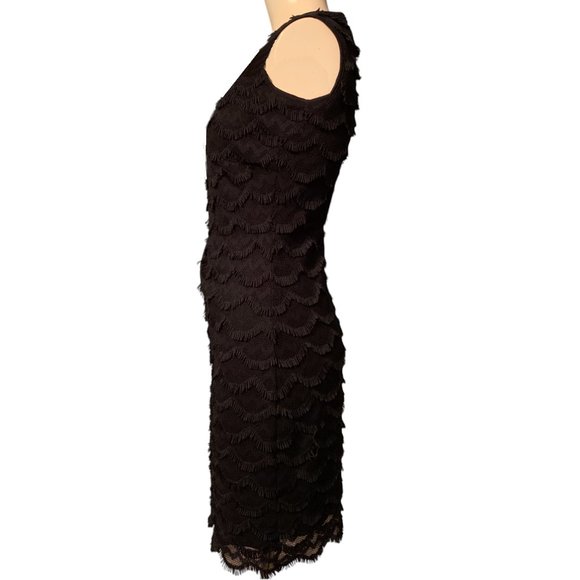 Guess Sleeveless Scallop Fringe Eyelash Lace Mini Dress - Picture 5 of 8